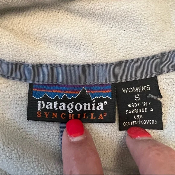 Patagonia Women Synchilla Fleece Jacket Black Small Full Zip Sweater Small Flaw - Picture 4 of 7